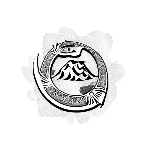 Hawaiian Fishhook With Hibiscus