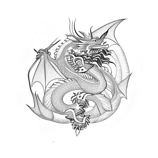 Dragon With Butterfly