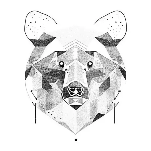 A Minimalist Tattoo Of A Bear