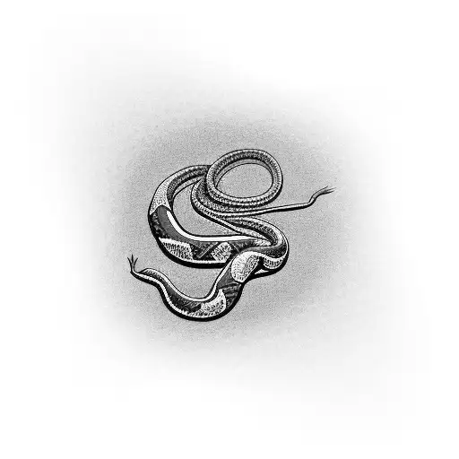 Red Snake Wrapped Around Ankle