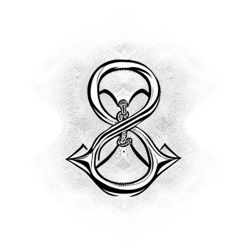 Infinity Symbol With A Anchor An Heartbeat