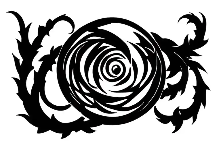 Luxury Feeling Sygil Within A Black Circle Frame