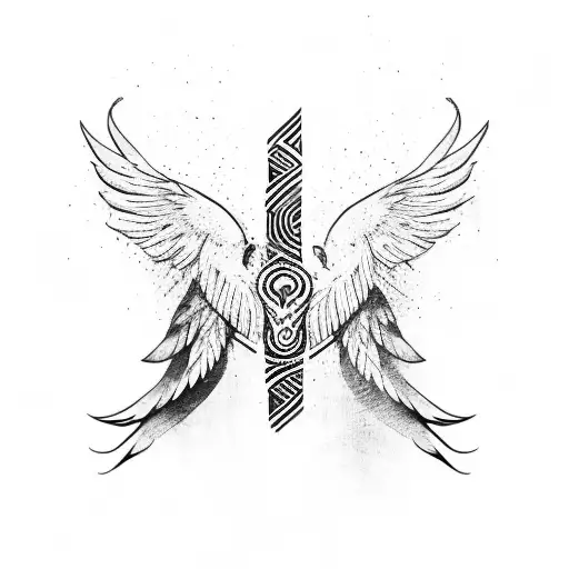 Wing With Highs And Lows With Letter S