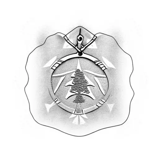 Tree Branch With Military Dog Tags