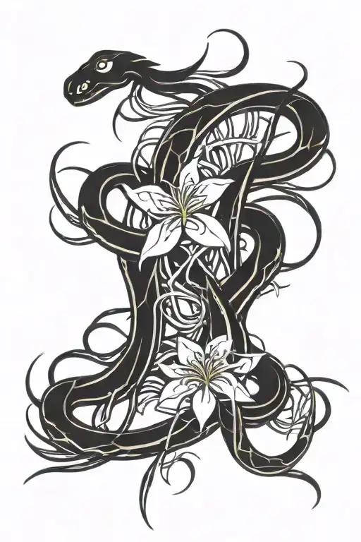 Spider Lily And Snakes