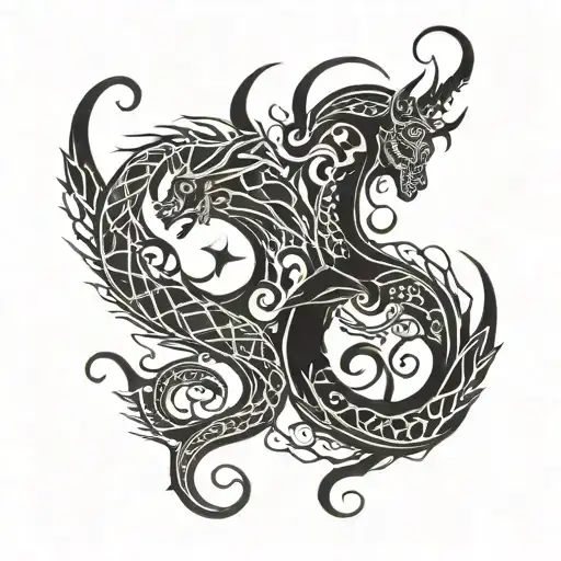 Capricorn And Mermaid