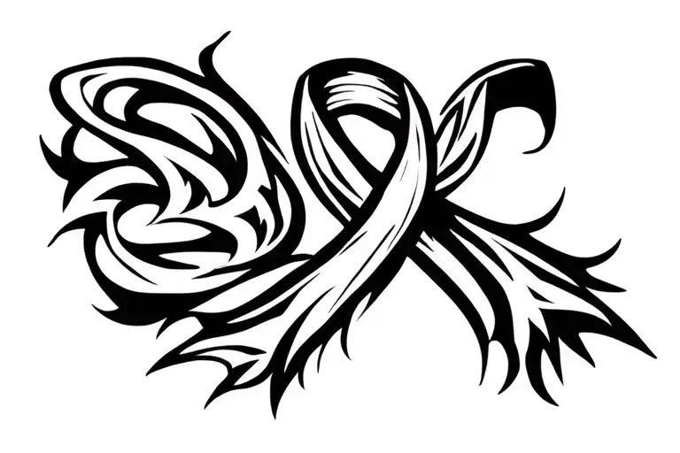 Numbers 224 And A Cancer Ribbon Symbolizing Transformation
