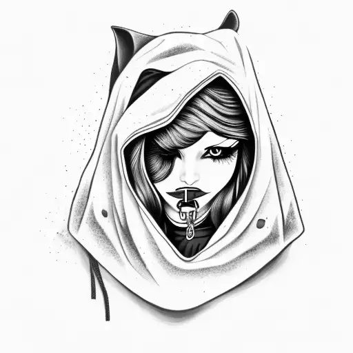 A Red Riding Hood With A Ball Gag And The Woolf In On Person