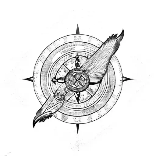 Raven And Runic Compass