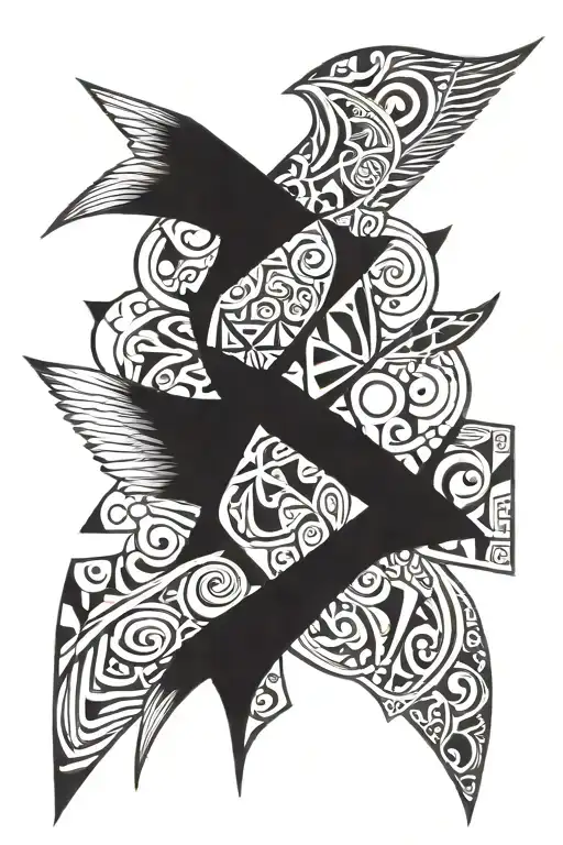 Angel Sleeve With Patterns