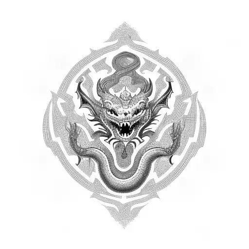 Kazakh Ornament Dragon