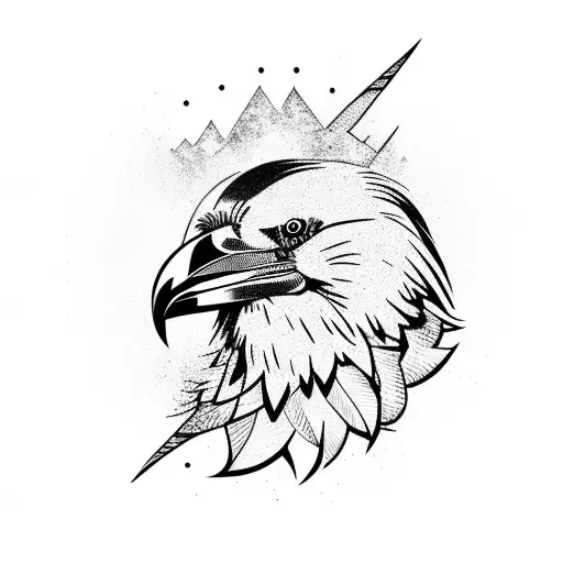 Norse Raven Staring At You And Taking Off