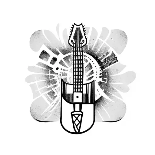 Black Hand Playing Guitar