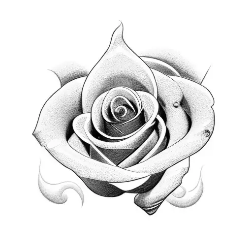 Small Solid Black Rose