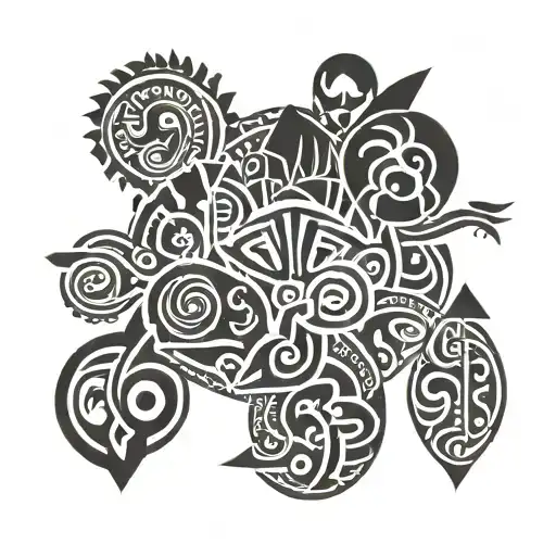 Arawak Tribal Symbols Representing Different