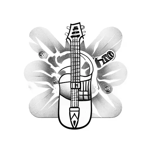 Black Hand Playing Guitar