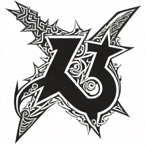 Star With Sword And Number 17