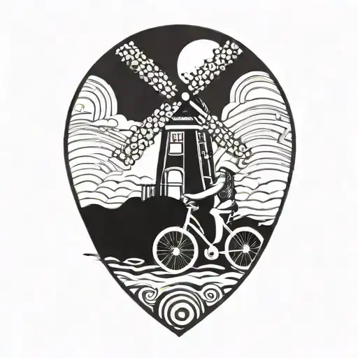 Windmill Road And Bike