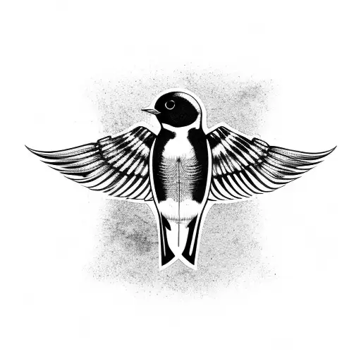 Swallow Bird With Dagger