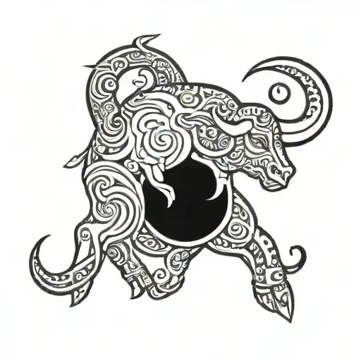 Taurus And Crescent Moon