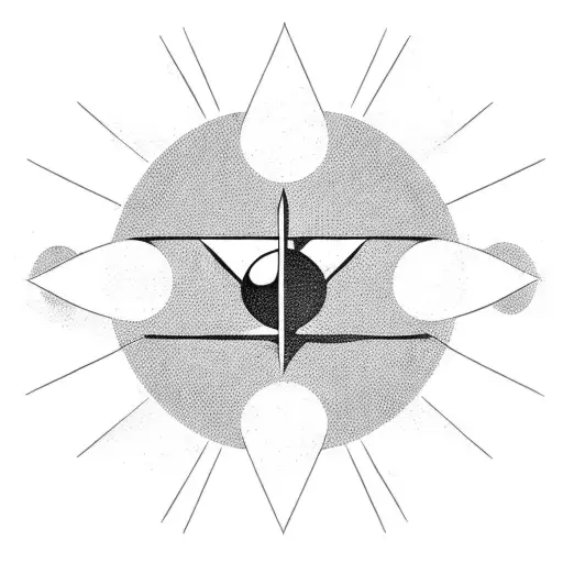 Pretty Arrow With Ellipses Sun