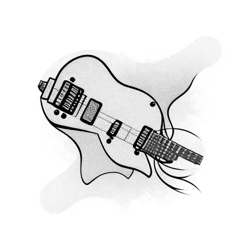 Electric Guitar With Rose
