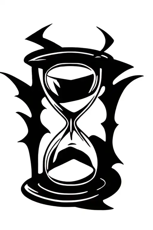 Hourglass With Sharp Lines