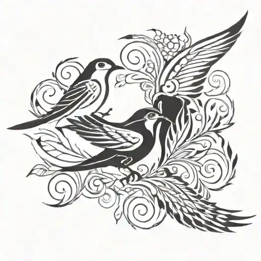 Two Birds And Initial N