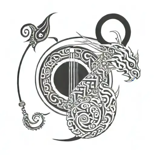 Carnatic Flute Inside Ouroboros Dragon