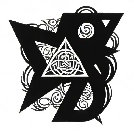 Christian Cross And Triquetra