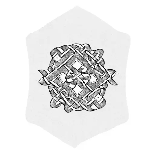 Ukrainian Folk Pattern And Celtic Pattern