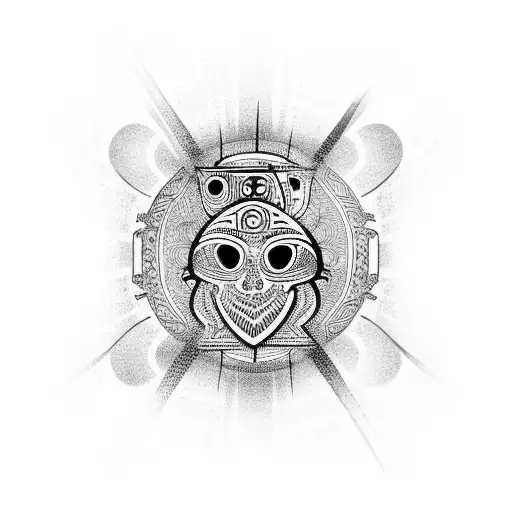 Tribal Tattoo With Space For Song Lyrics