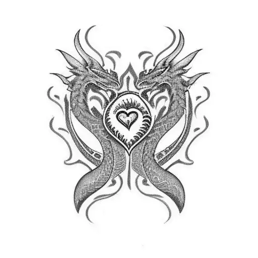 The Name Analei With A Dragon Making A Heart Around The Name