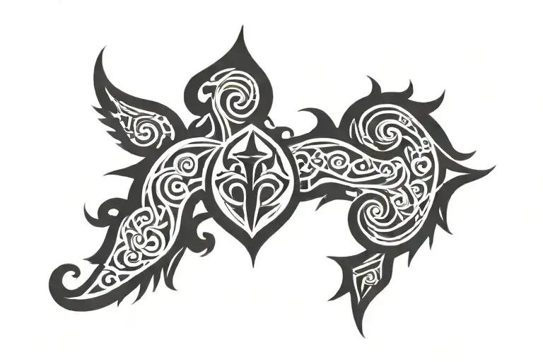 Norse Skoll And Heart