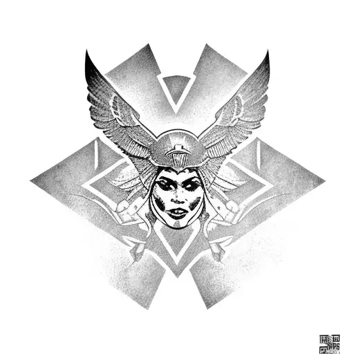 Valkyrie Flying Over American Soldiers