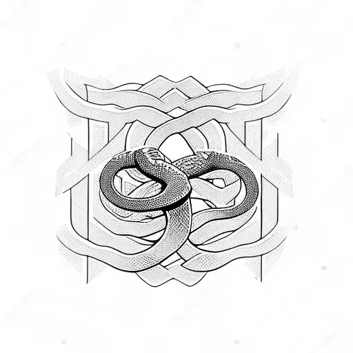 Snake With Cross
