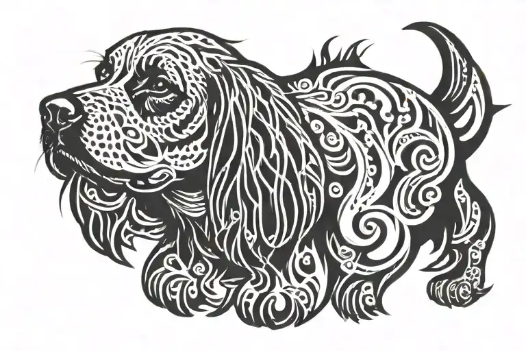 Side Veiw Feild Spaniel Dog