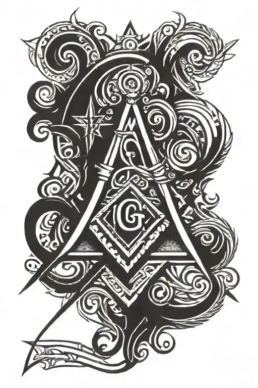 Square And Compass Freemasonry Symbol