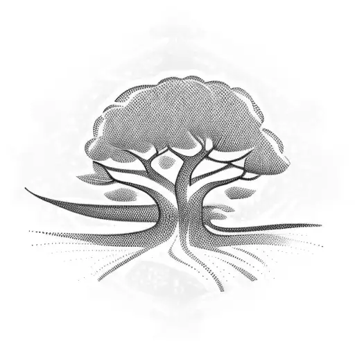 Mother With Son Under Tree