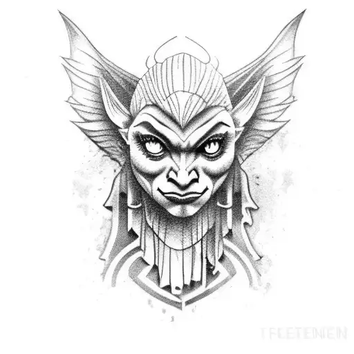 Female Gargoyle On A Ledge Sad