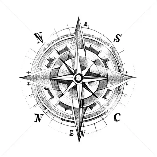 Compass With Arrows