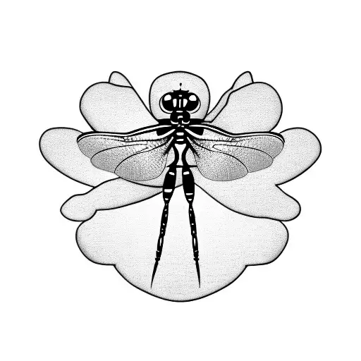 Dragonfly Riding An Apple