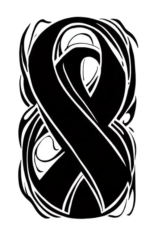 Infinite Symbol And Plates Sclerosis Ribbon