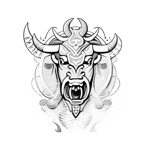 A Bull Transformed Into A Manticore