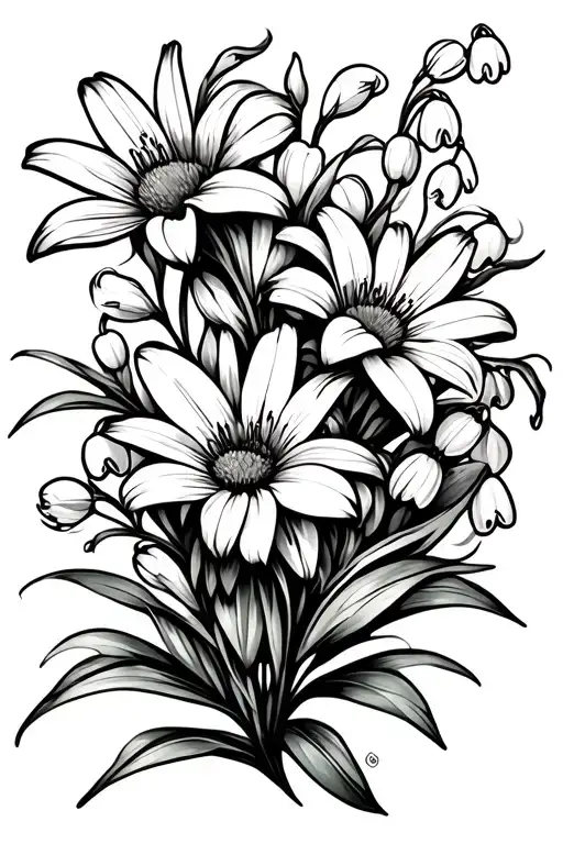 Daisy And Lily Of The Valley Flower