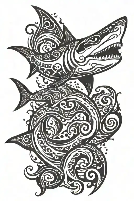 A Shark Made Of Water Jumping