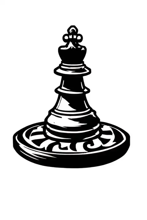 King Chess Piece Protected By Animal