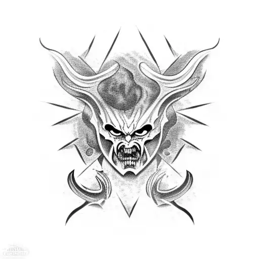 Demon Face In The Back