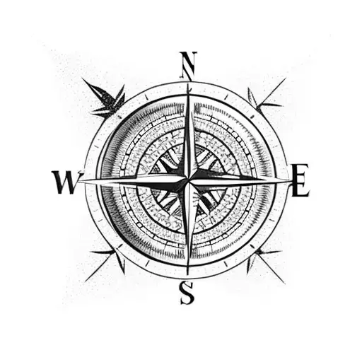 Compass With Watch On Forearm