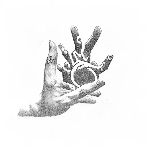 Hand Holding The Ocean